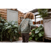 Daily Seven Oversized Sweater Big Flower Light Army