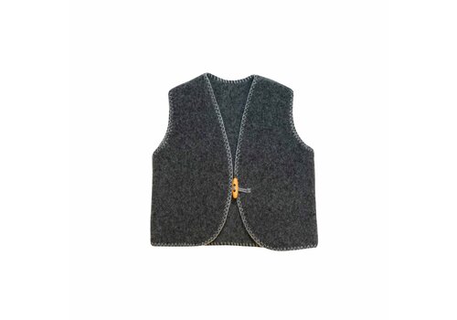 We Are Wovens We Are Wovens Bodywarmer Milo Cooked wool Black Tea We Are Wovens We Are Wovens Bodywarmer Milo Cooked wool Black Tea