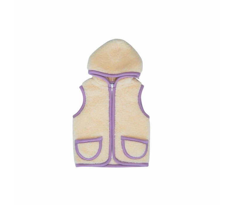 We Are Wovens Bodywarmer Hood Flat white Lilac