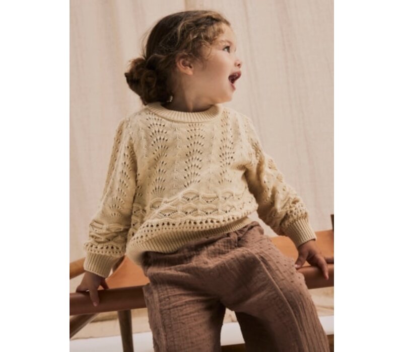 Lil'Atelier NMFLALE  LS  KNIT LIL Bleached Sand