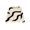 Name it Name-it NKFNAFINE LS SHORT KNIT Summer Sand w. black pattern