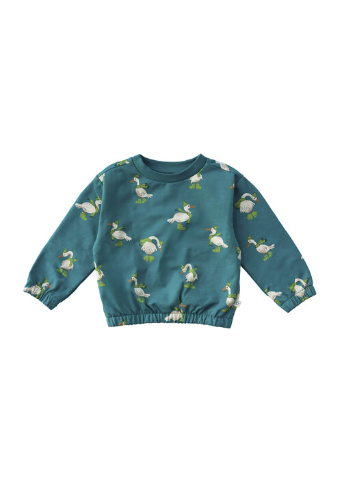 Your Wishes Your Wishes Geese | Oversized Sweater Deep Lake