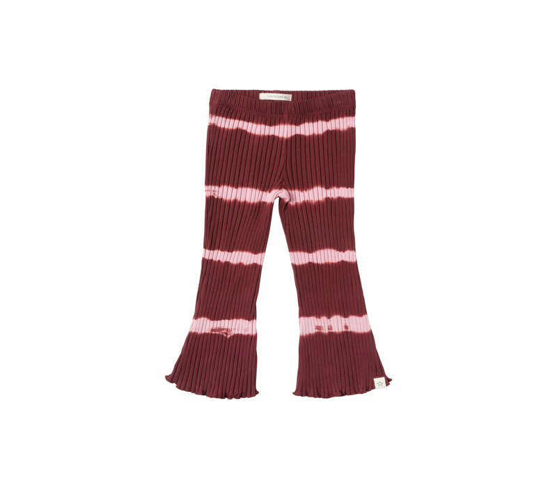 Your Wishes Tie Dye Stripe | Flared Legging Maroon