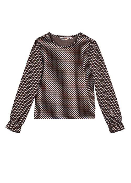 Moodstreet Moodstreet Top Sara jacquard Black