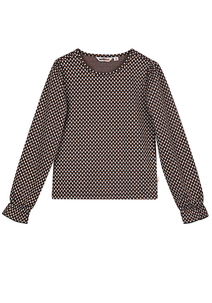 Moodstreet Top Sara jacquard Black