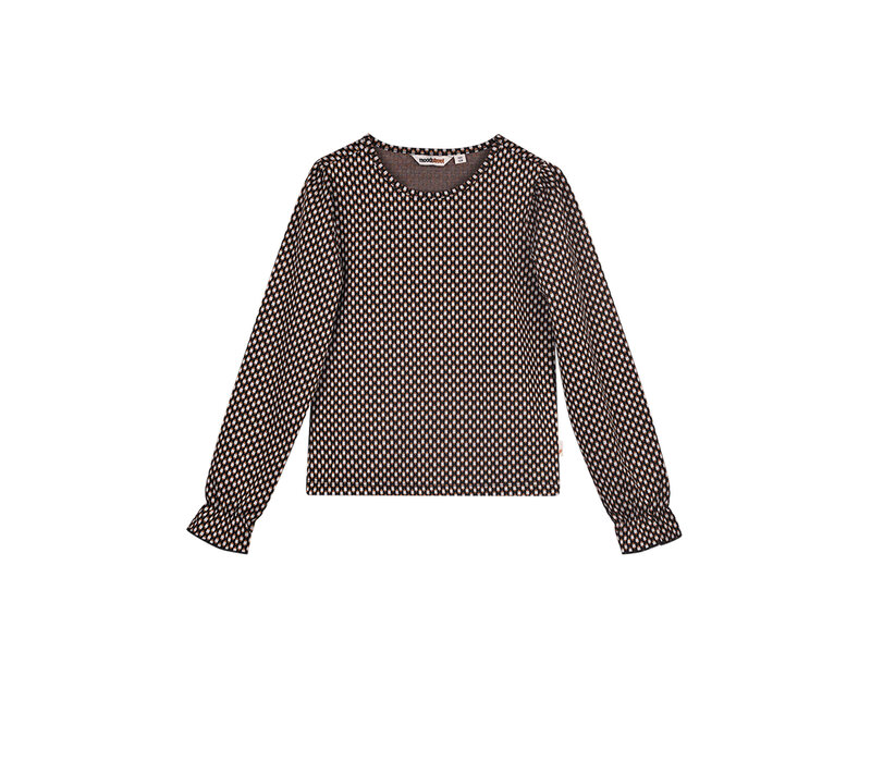 Moodstreet Top Sara jacquard Black