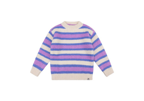 Daily seven Daily Seven Knitted Sweat Fancy Stripe Sandshell