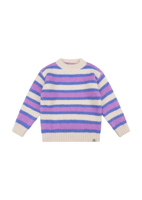 Daily seven Daily Seven Knitted Sweat Fancy Stripe Sandshell