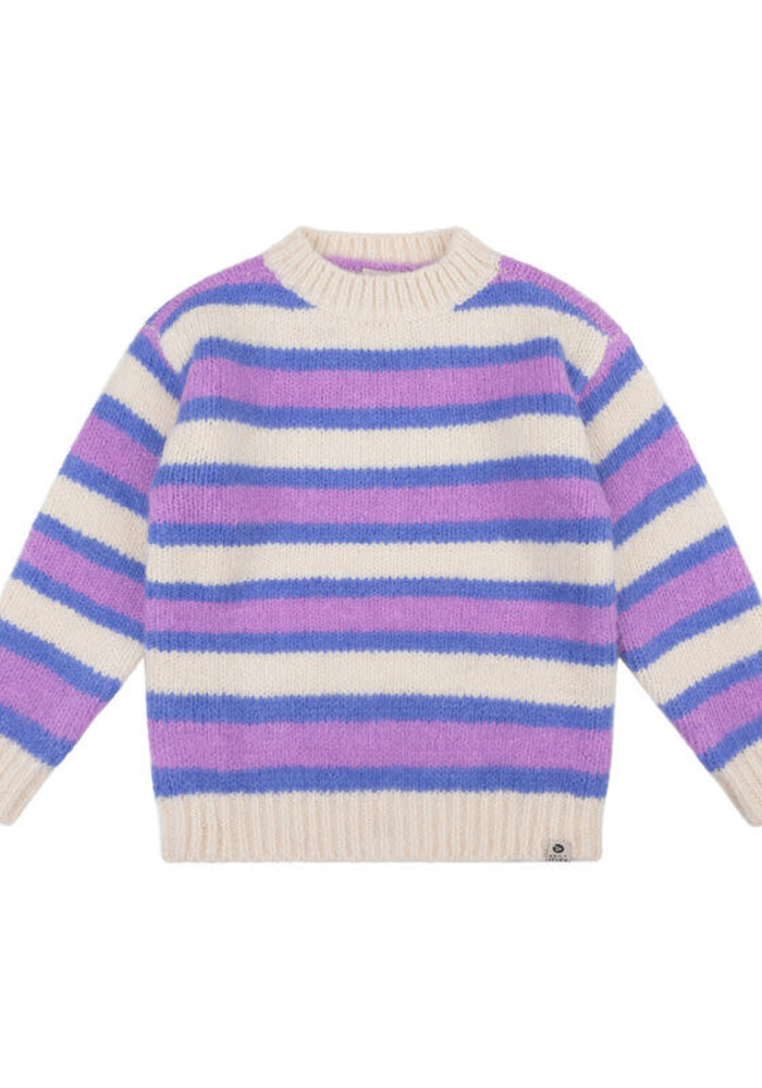 Daily Seven Knitted Sweat Fancy Stripe Sandshell