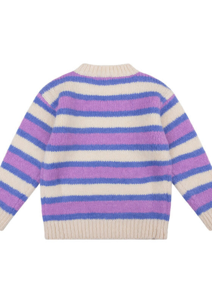 Daily Seven Knitted Sweat Fancy Stripe Sandshell