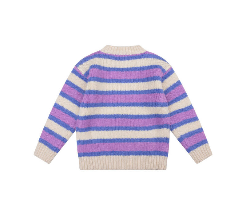 Daily Seven Knitted Sweat Fancy Stripe Sandshell