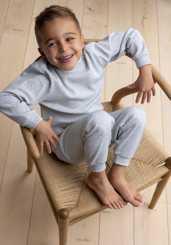 Feetje - Wafel Pyjama - Grey Melange