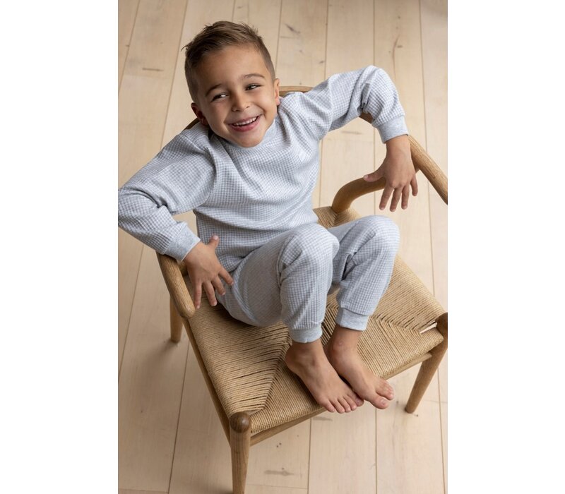 Feetje - Wafel Pyjama - Grey Melange