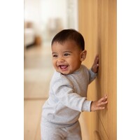 Feetje Pyjama wafel  - Grey Melange