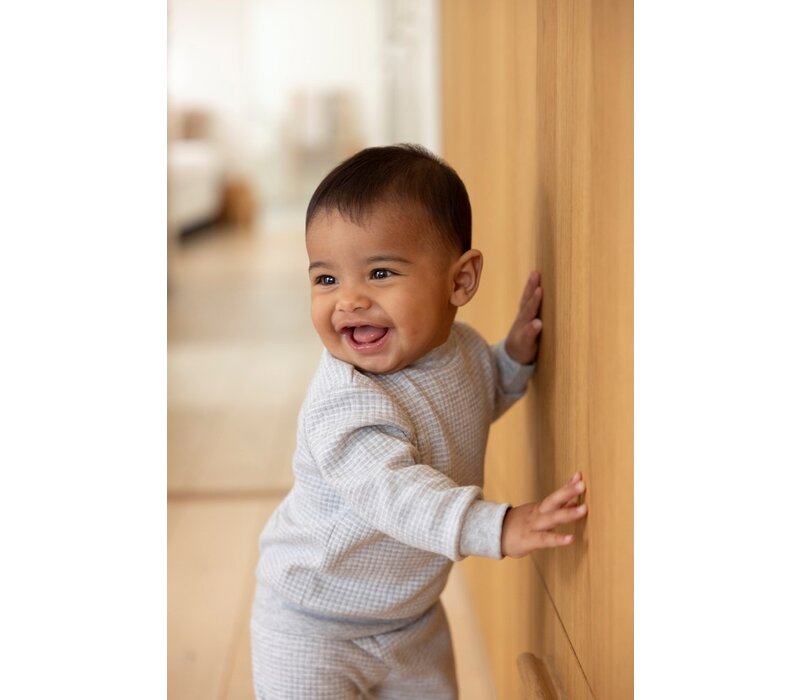 Feetje Pyjama wafel  - Grey Melange