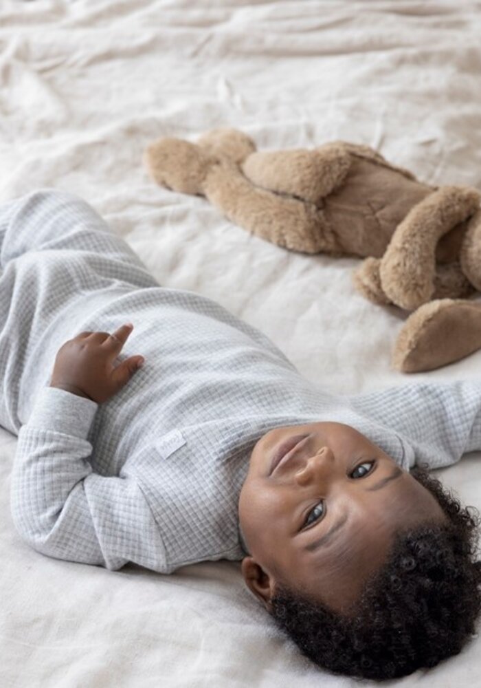 Feetje Pyjama wafel  - Grey Melange