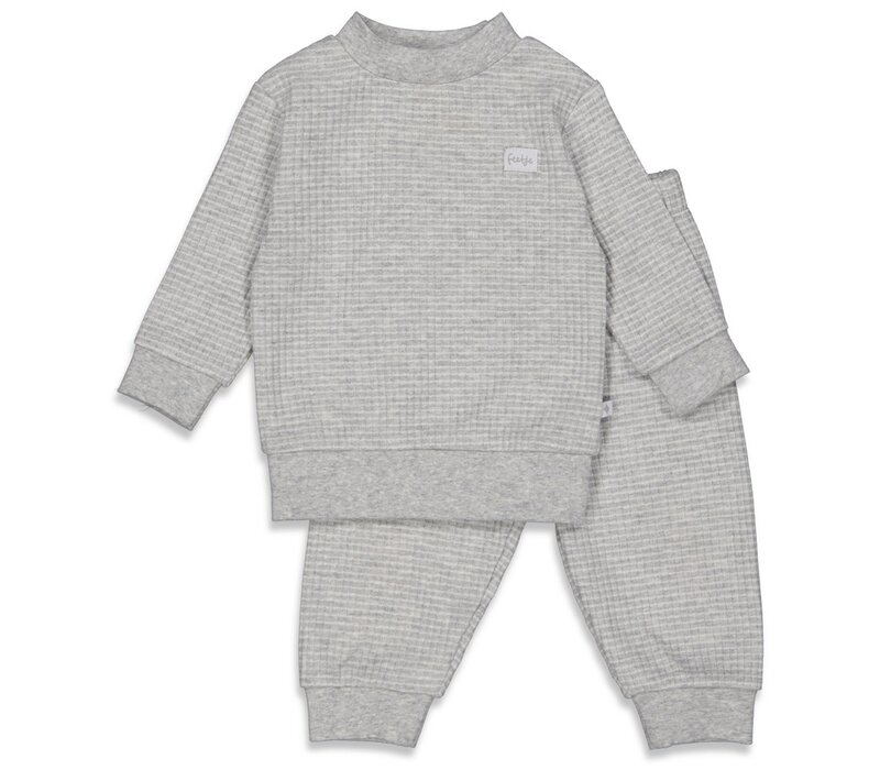 Feetje Pyjama wafel  - Grey Melange