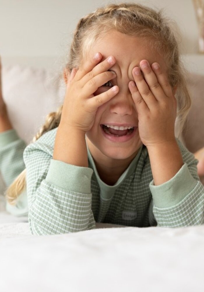 Feetje - Wafel Pyjama - Green Melange