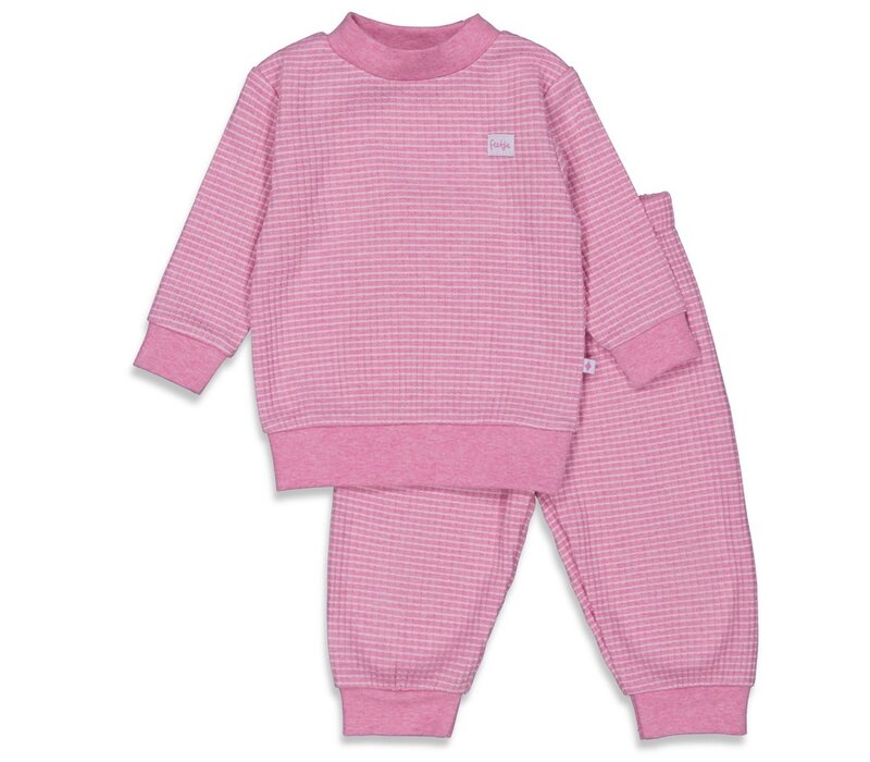 Feetje Pyjama wafel  - Pink Melange