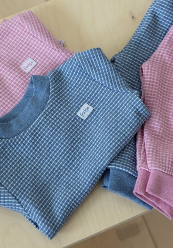 Feetje Pyjama wafel  - Pink Melange