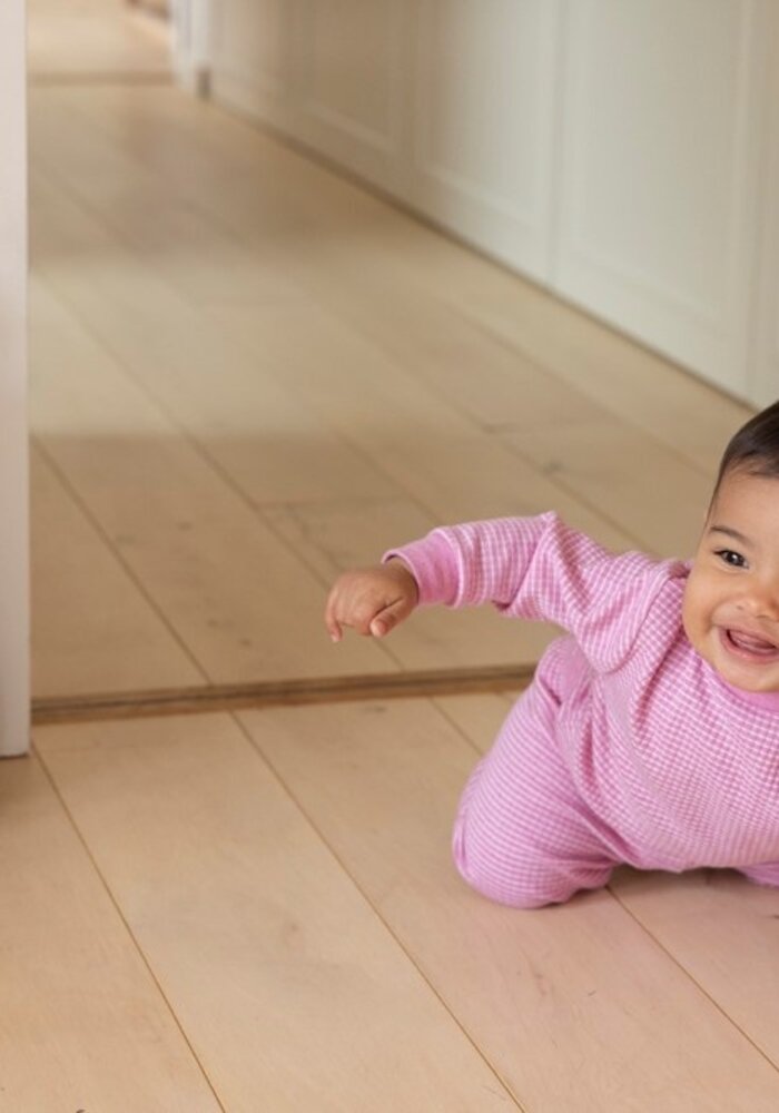 Feetje Pyjama wafel  - Pink Melange