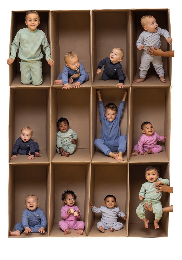 Feetje Pyjama wafel  - Pink Melange