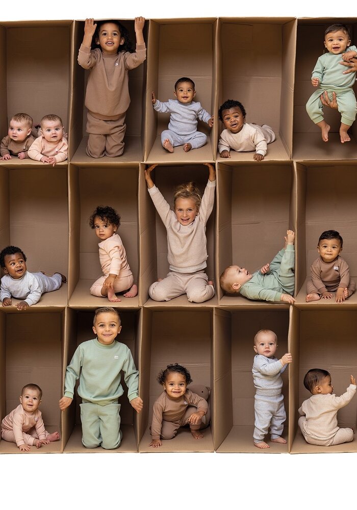 Feetje - Wafel Pyjama - Pink Melange