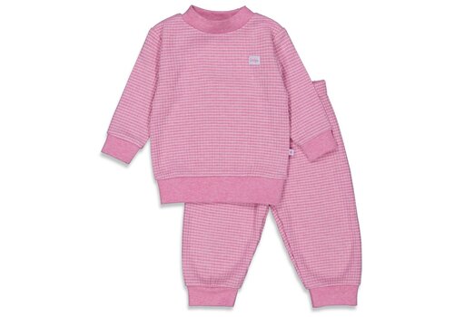 Feetje Feetje - Wafel Pyjama - Pink Melange