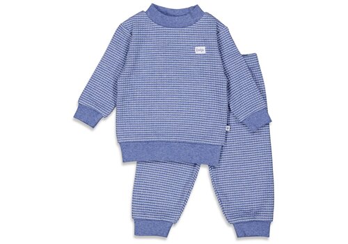 Feetje Feetje - Wafel Pyjama - Blue Melange