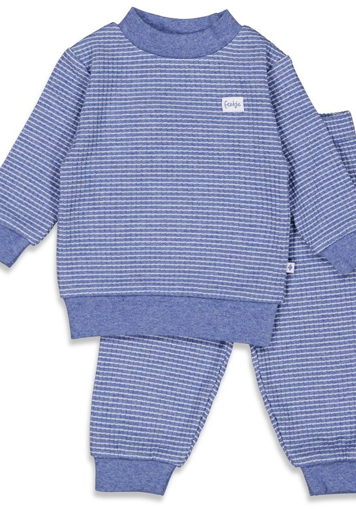 Feetje - Wafel Pyjama - Blue Melange