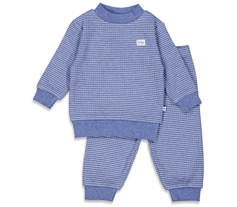 Feetje - Wafel Pyjama - Blue Melange