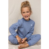 Feetje - Wafel Pyjama - Blue Melange
