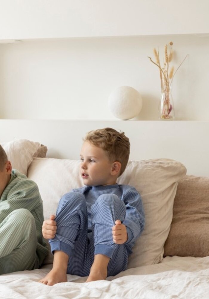 Feetje - Wafel Pyjama - Blue Melange