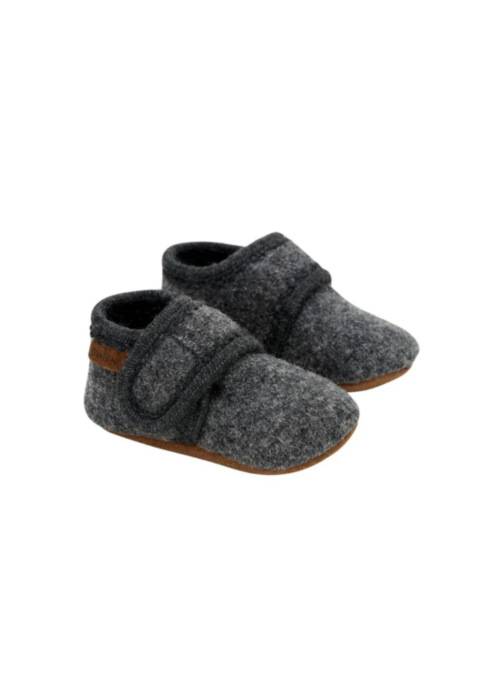 Enfant Enfant Baby Wool slippers Dark grey melange