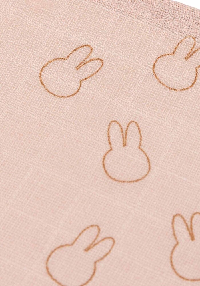 Jollein Hydrofiel Multi Doek Small 70x70 Miffy Silhouettes Wild Rose (3-pack)