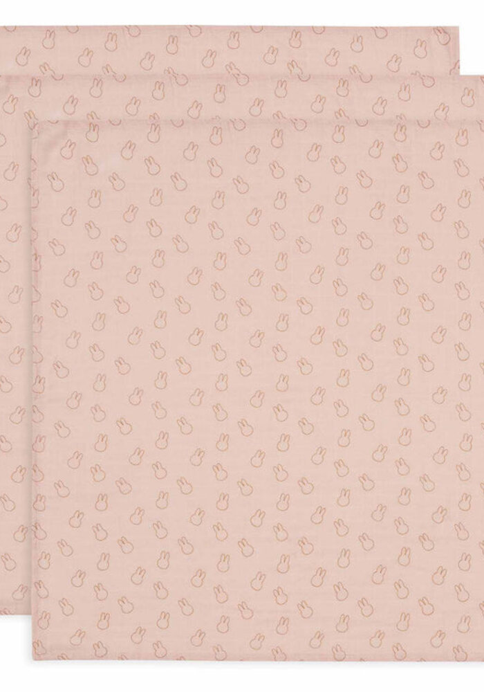 Jollein Hydrofiel Multi Doek Small 70x70 Miffy Silhouettes Wild Rose (3-pack)