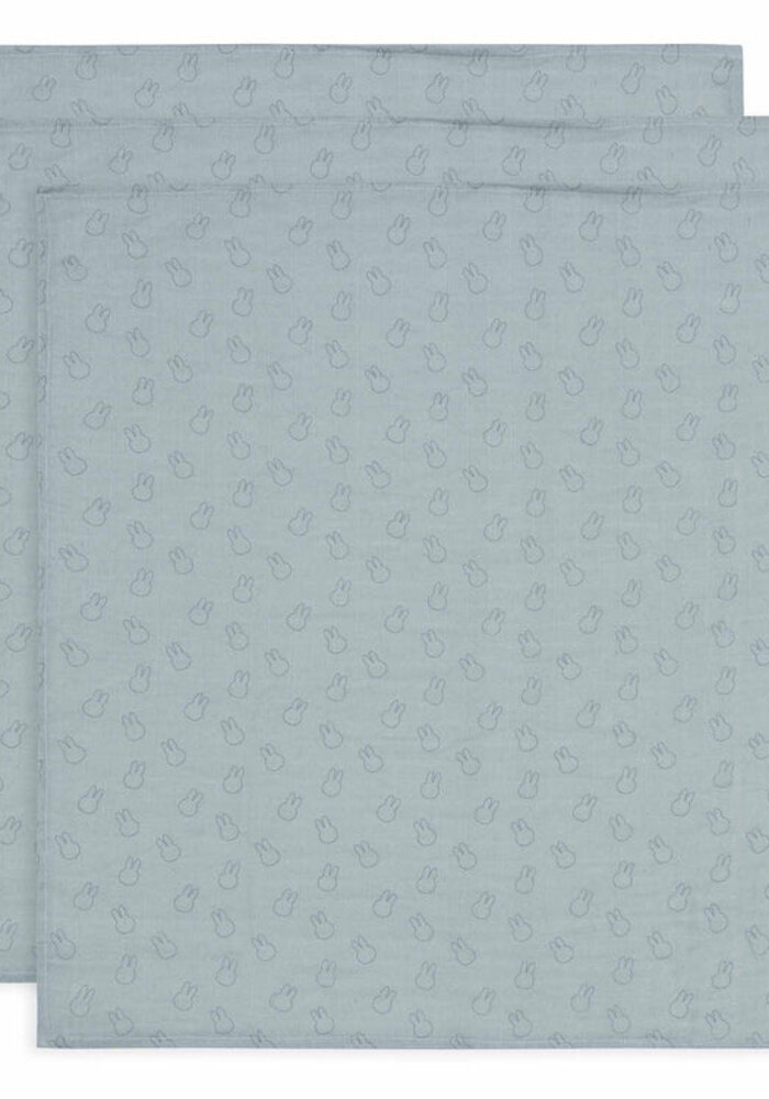 Jollein Hydrofiel Multi Doek Small 70x70 Miffy Silhouettes Sea Green (3-pack)