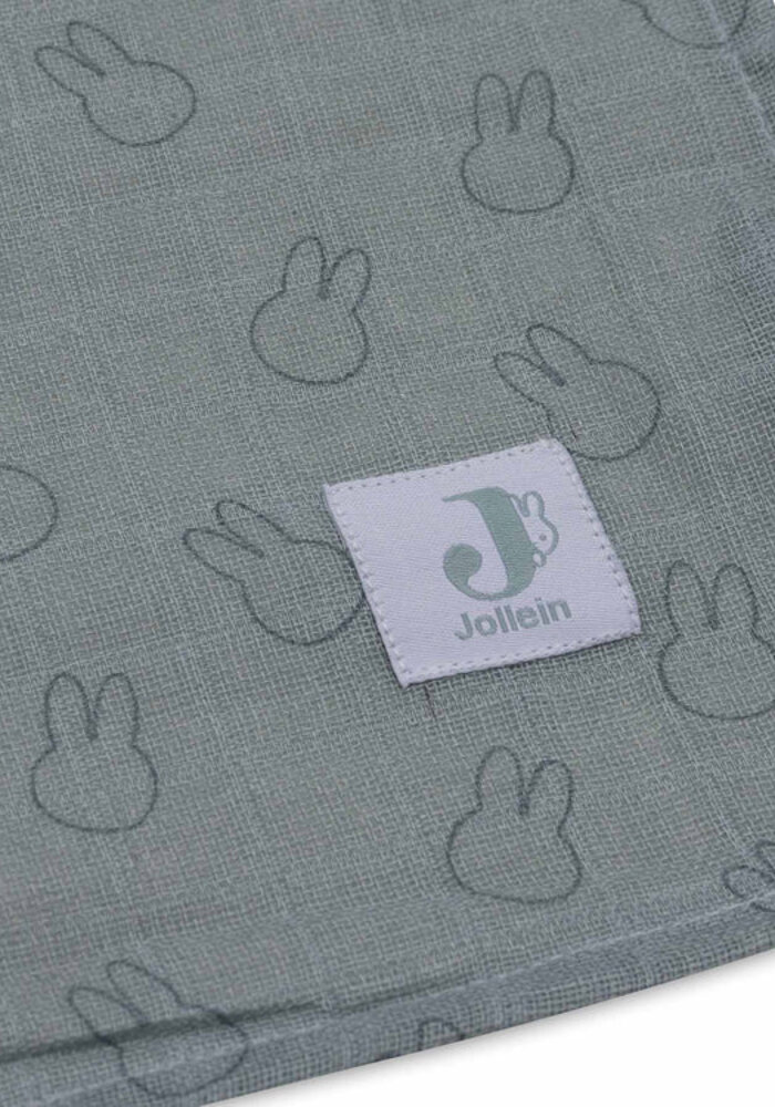 Jollein Hydrofiel Multi Doek Large 115x115 Miffy Silhouettes Sea Green (2-pack)