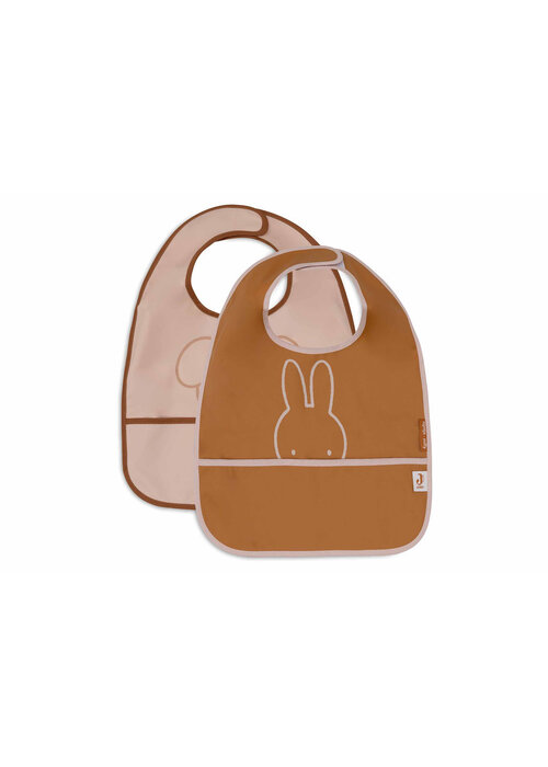 Jollein Jollein Slab Waterproof Miffy Peekaboo Wild rose (2pack)