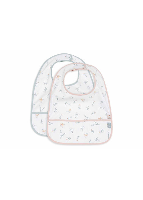 Jollein Jollein Slab Waterproof Lovely Birds (2pack)