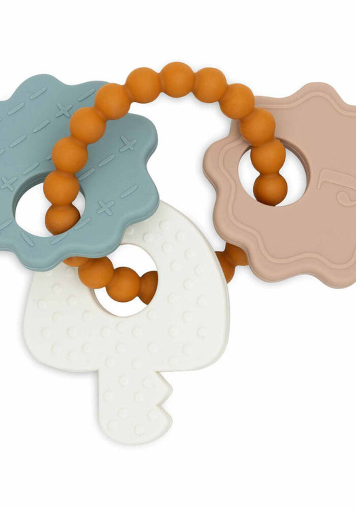 Jollein Siliconen Bijtring Sleutelbos Lovely Birds