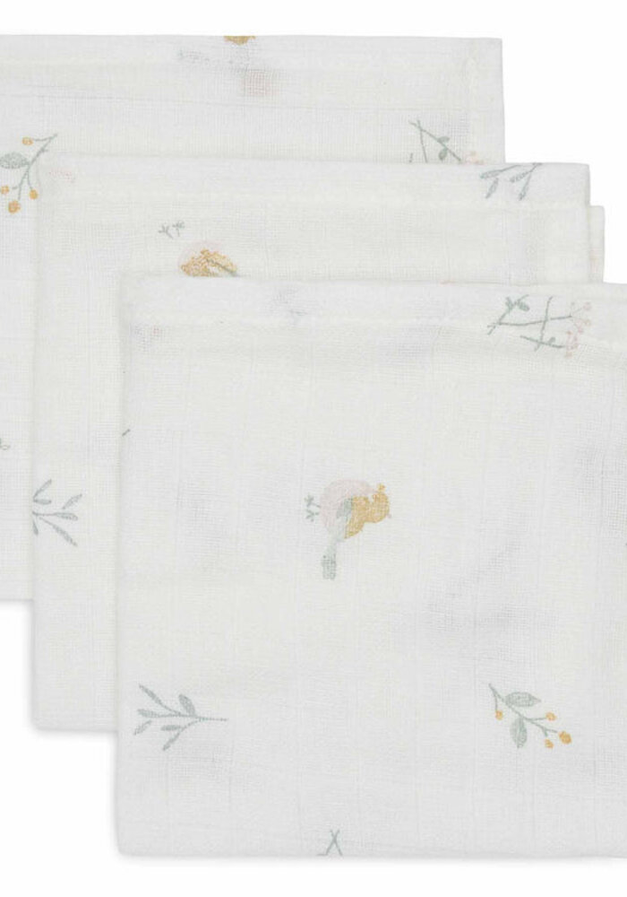 Jollein Hydrofiel monddoekjes Lovely Birds (3pack)