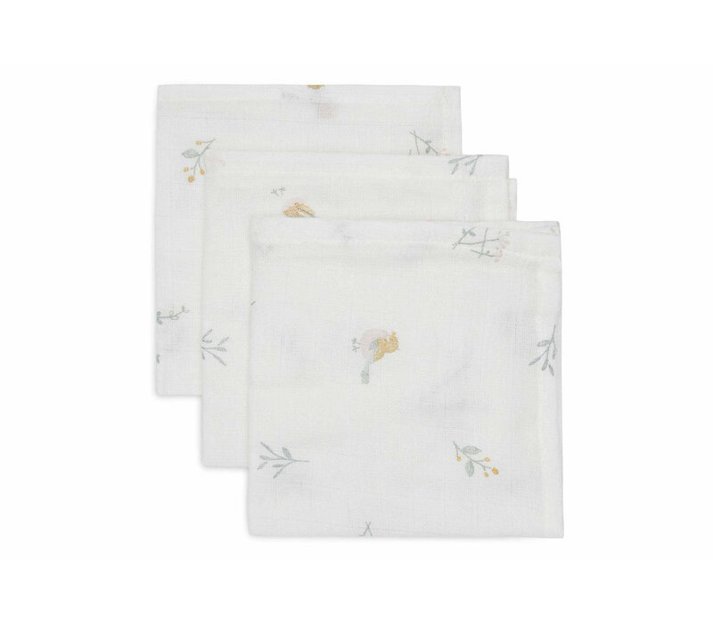 Jollein Hydrofiel monddoekjes Lovely Birds (3pack)