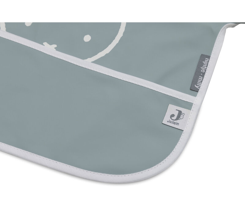 Jollein Slab Waterproof met Mouw Miffy Peekaboo Sea Green