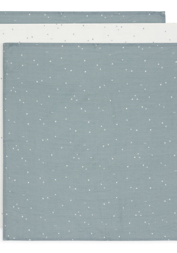 Jollein Hydrofiel Multi Doek Small 70x70 Twinkling Sea Green (3-pack)