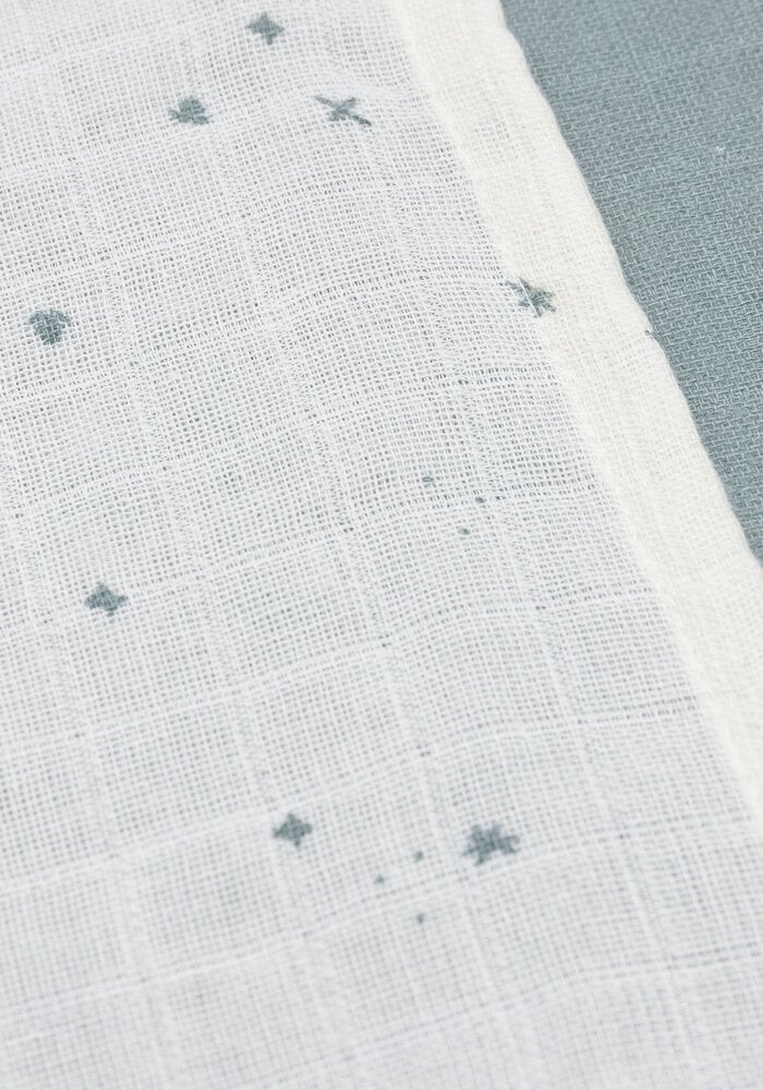 Jollein Hydrofiel Multi Doek Small 70x70 Twinkling Sea Green (3-pack)