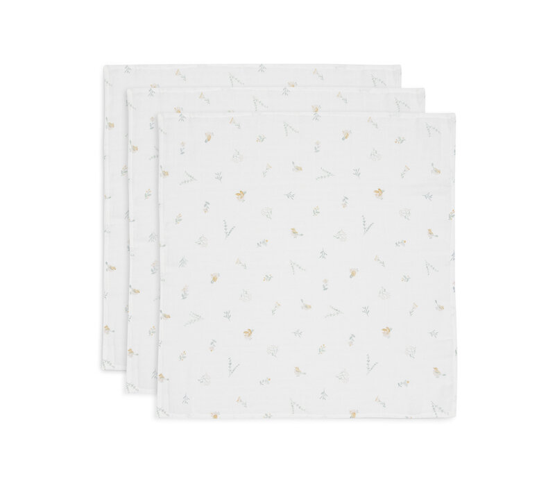 Jollein Hydrofiel Multi Doek Small 70x70 Lovely Birds  (3-pack)