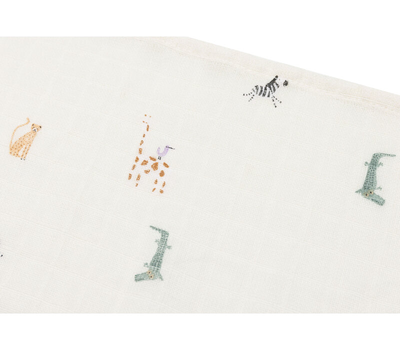 Jollein Hydrofiele Doek Small 70x70cm - Jungle Jambo - 3