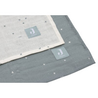 Jollein Hydrofiele Doek Large 115x115cm Twinkling - Sea Green - 2 Stuks