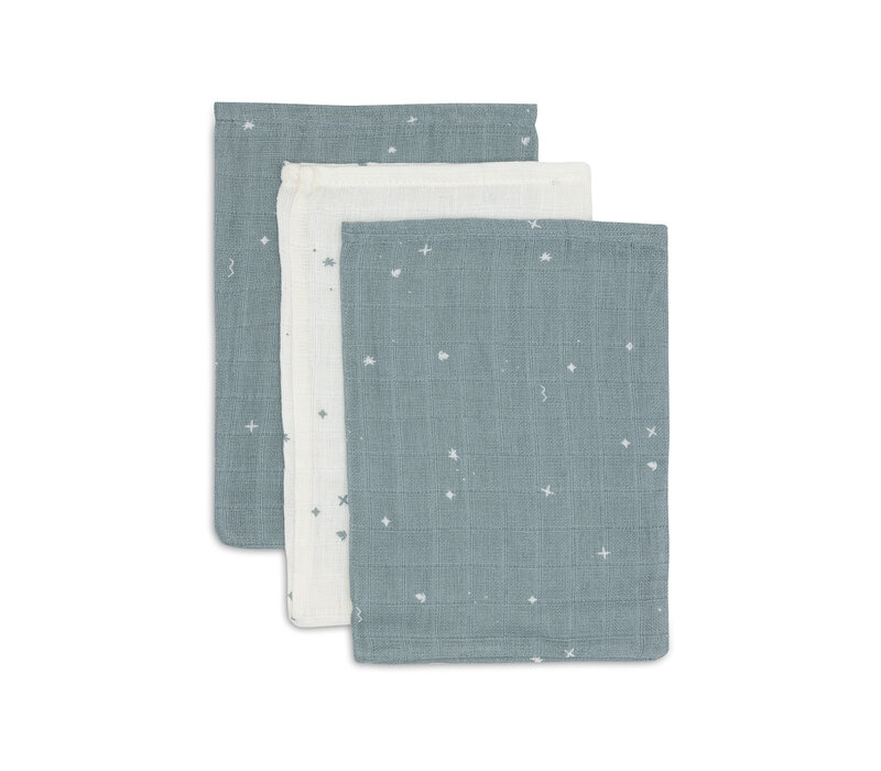 Jollein Washandje Hydrofiel Twinkling Sea Green  (2 pack)